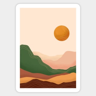 Modern Earthy Tones Mountains 15 Sticker